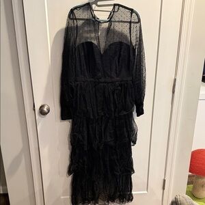 Alice McCall Black Layered Long Sleeve Dress